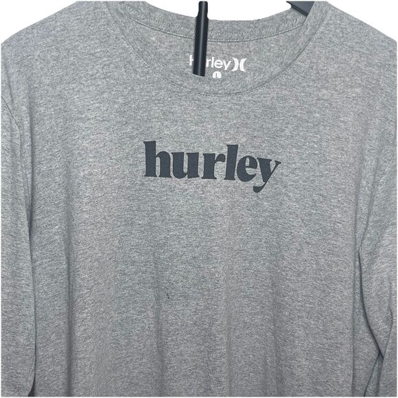 Hurley Other - Hurley Men’s Long Sleeve Logo T-Shirt Gray Size Large Crewneck Surf Skate